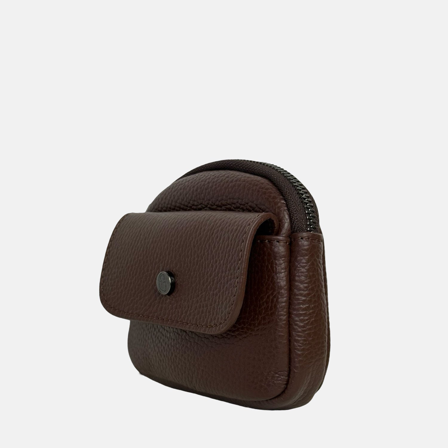 Porta chiavi Pocket Cioccolato Pelle Martellata Dark