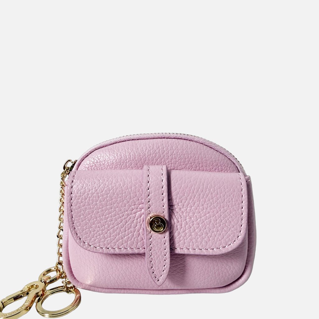 Pocket Rosa Pastello Pelle Martellata Oro - Elisendra®