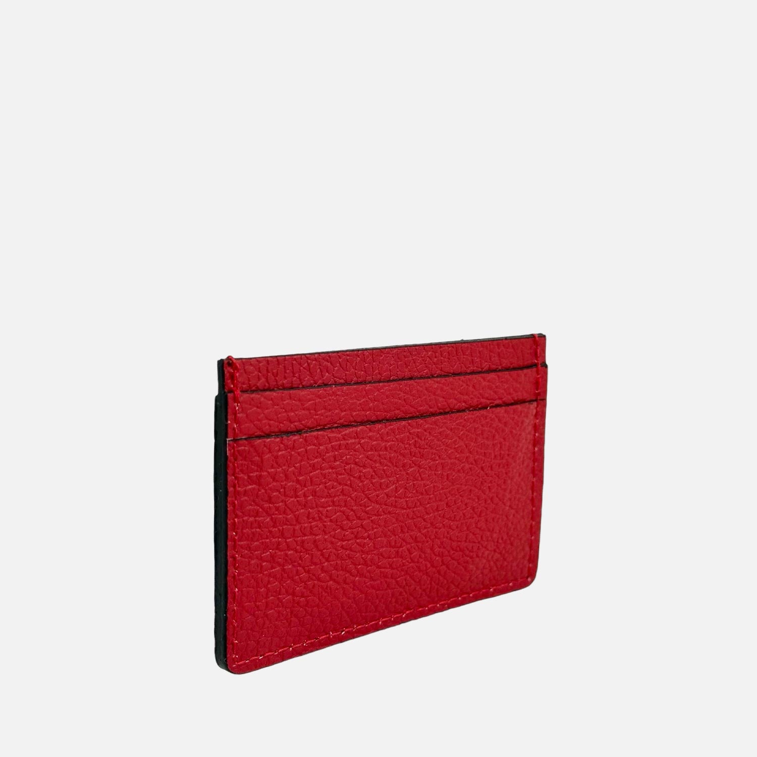 Cherry Card Holder Hammered Leather Gold