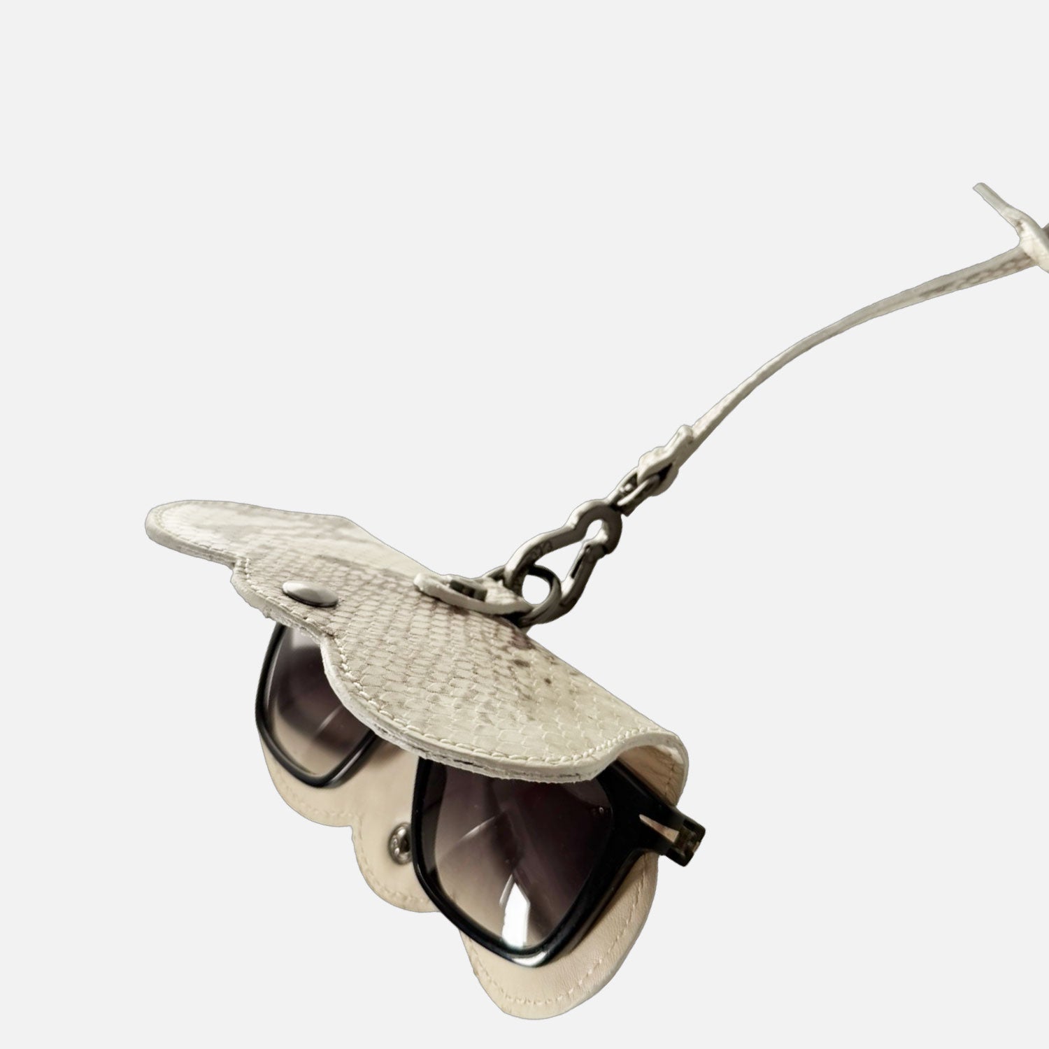 Porta Occhiali Ghiaccio Pitone stampato Dark