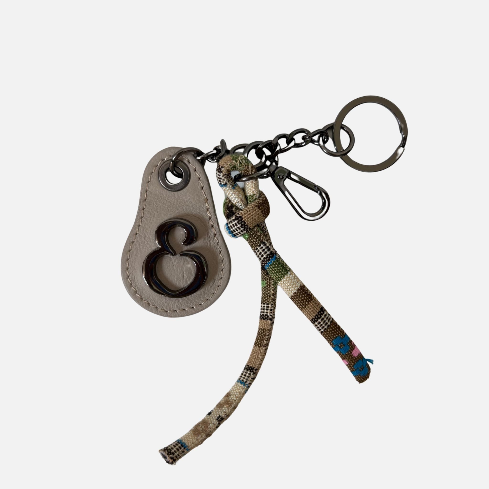 Porta chiavi Goccia con corda Cosmik Latte Pelle Liscia Dark SPEDIZIONE DAL 07/07