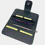 Dory Dark – Portafoglio – Pelle Martellata Nera
