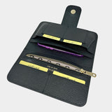Dory Oro – Portafoglio – Pelle Martellata Nera