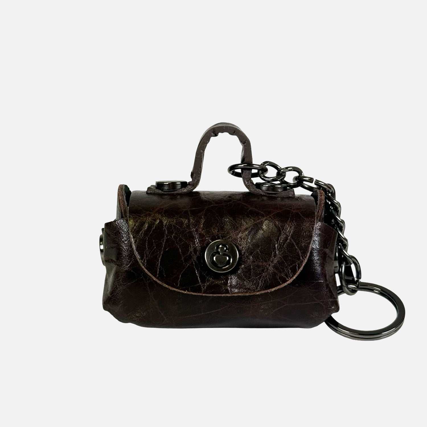 Portamonete Agata Pelle Vintage Dark SPEDIZIONE DAL 04/12