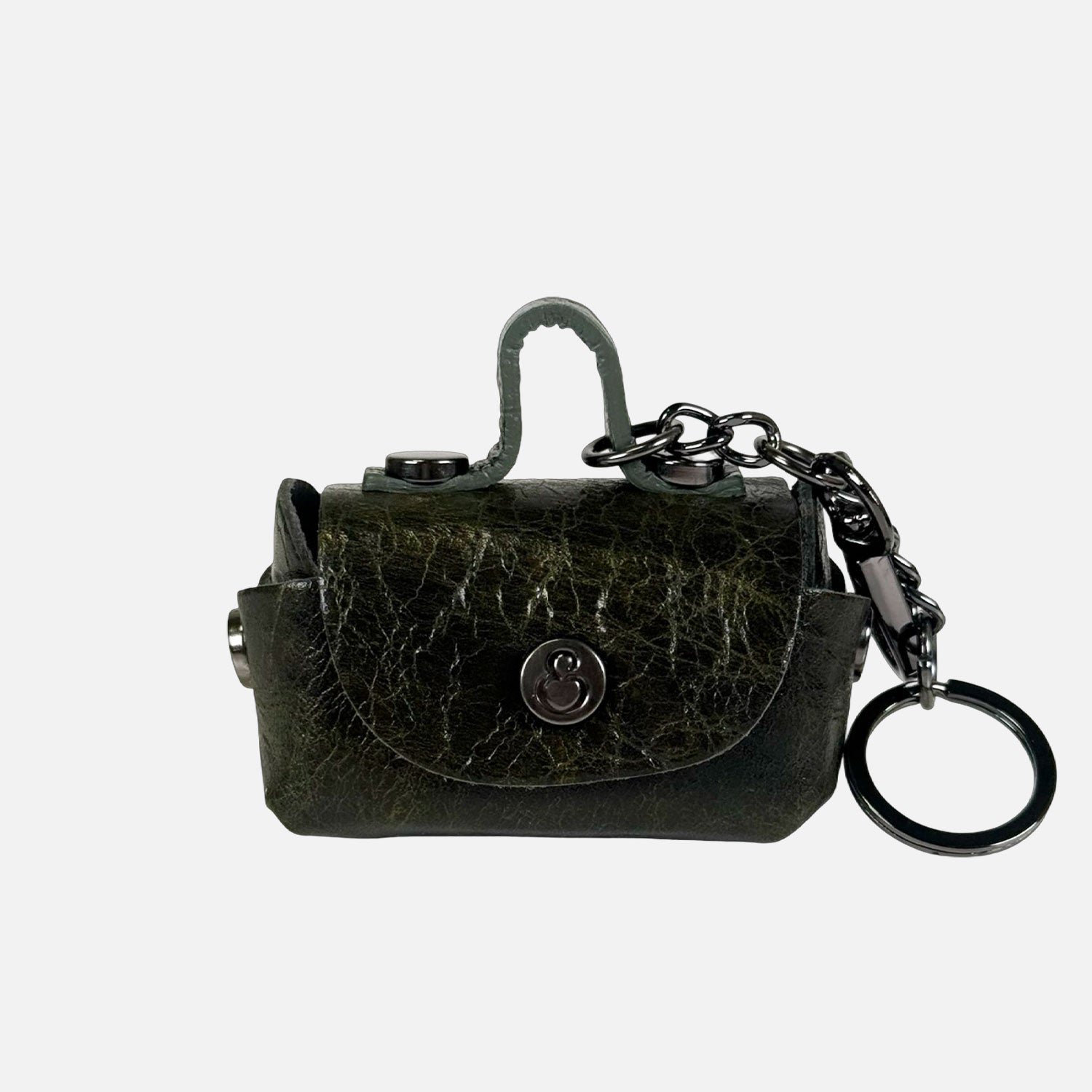 Portamonete Malachite Pelle Vintage Dark SPEDIZIONE DAL 04/12