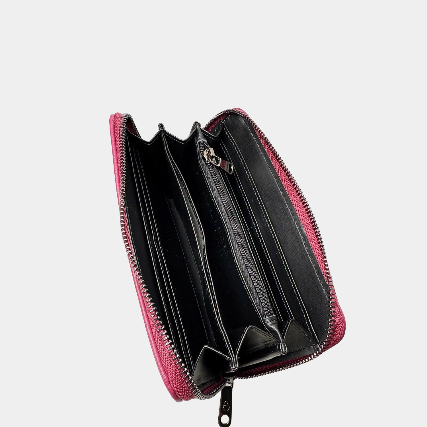 Portafoglio Raya Berry Pelle Martellata Dark