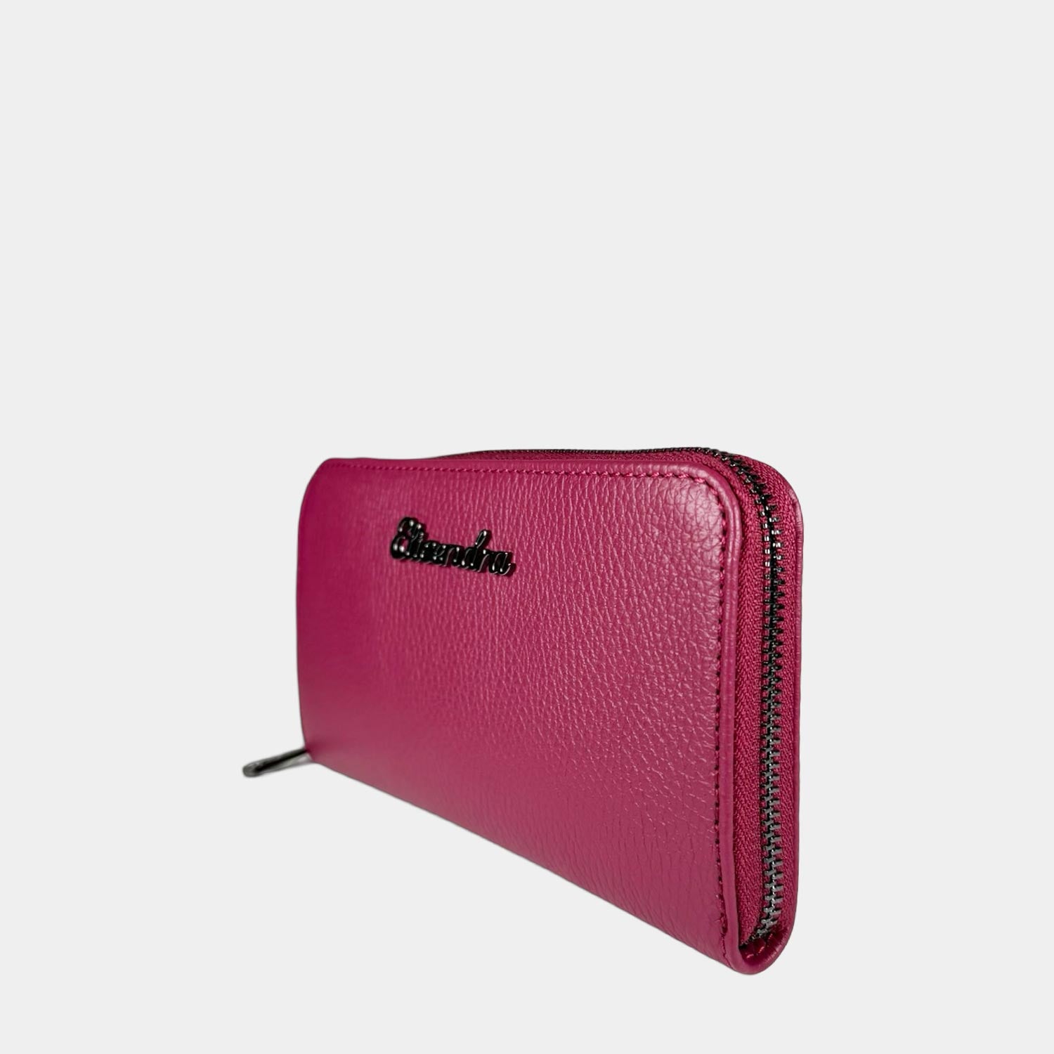 Portafoglio Raya Berry Pelle Martellata Dark