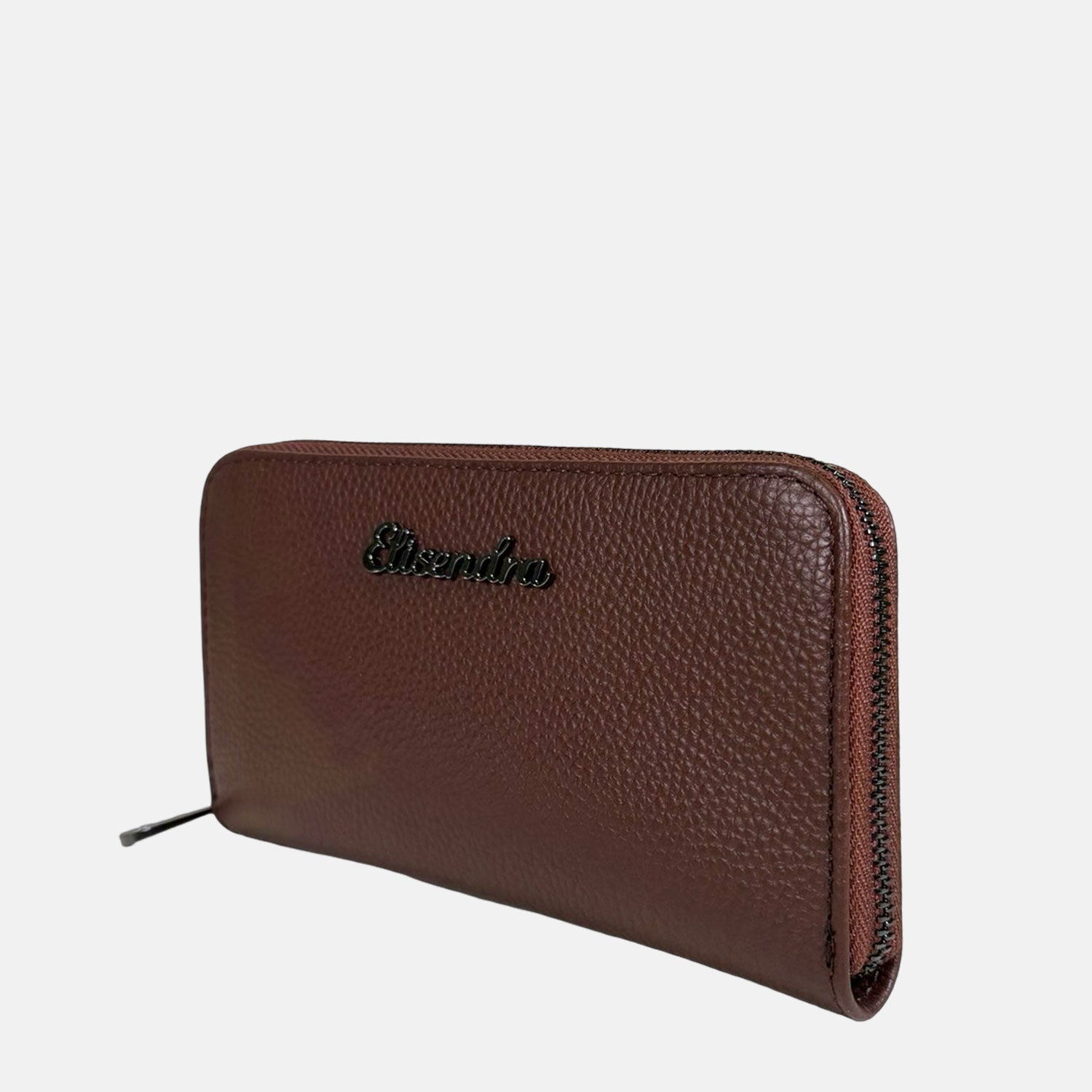 Portafoglio Raya Cioccolato Pelle Martellata Dark