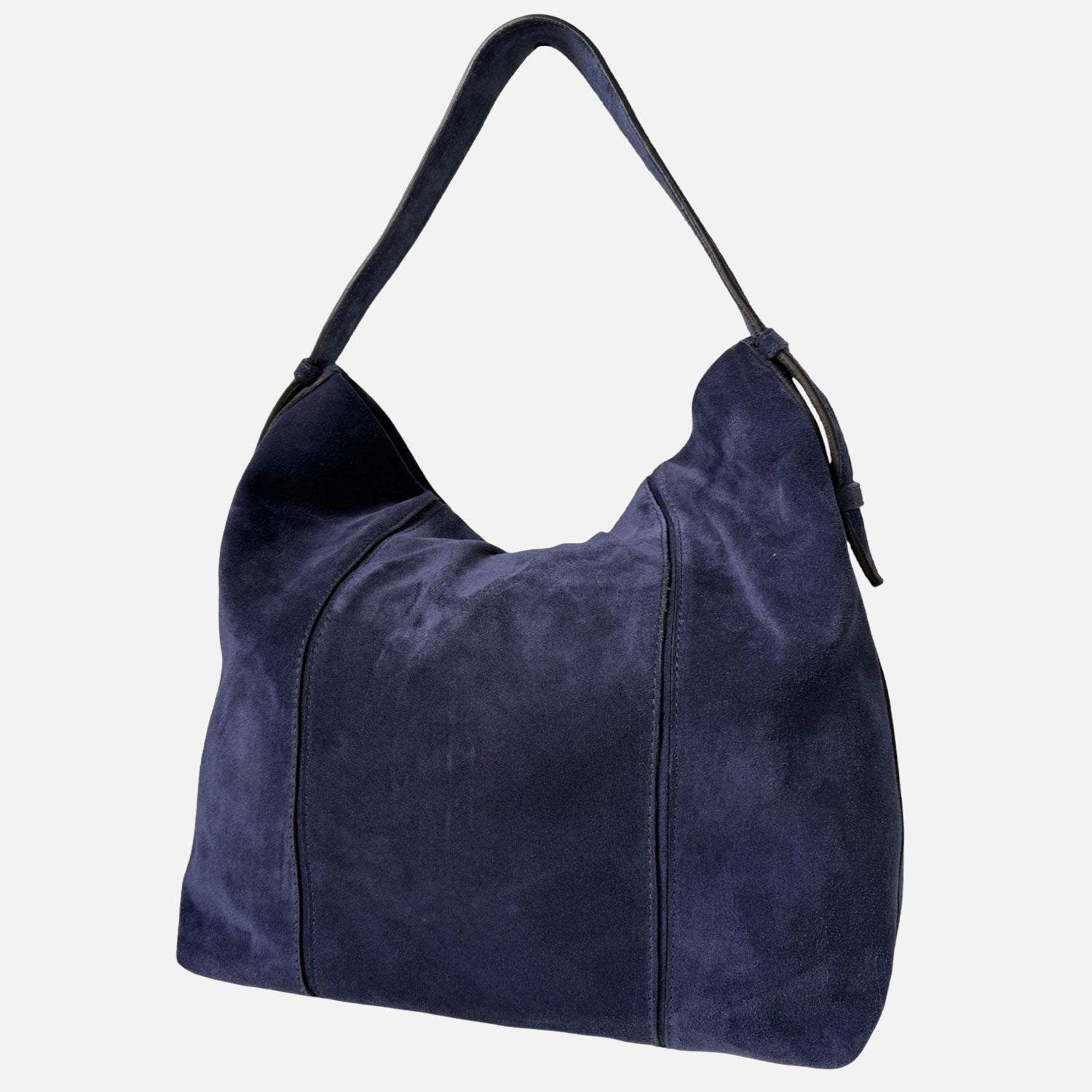 Borsa a spalla Olympia Blu Profondo Camoscio Oro