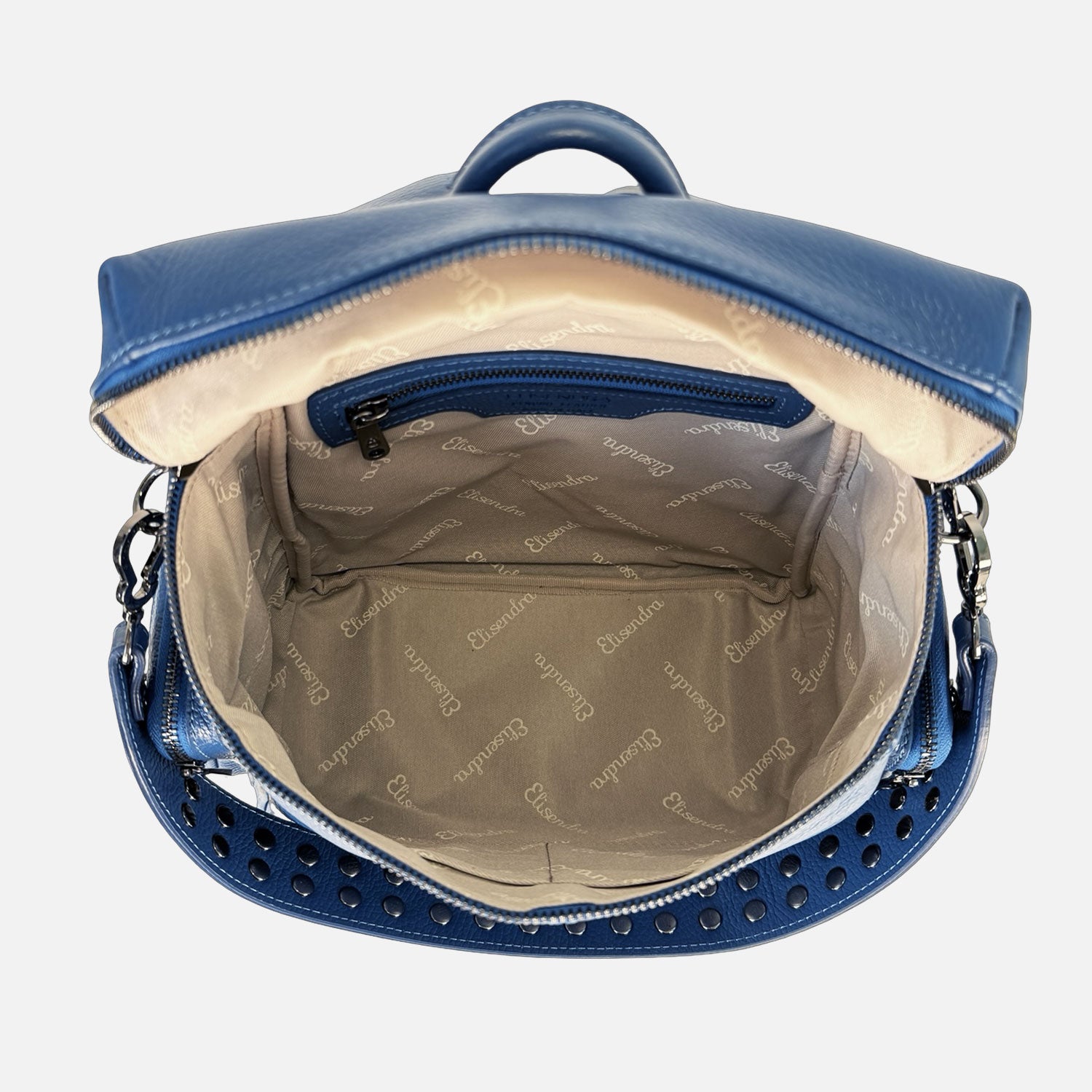 Zaino Saray Pelle Martellata Blu Cobalto Dark