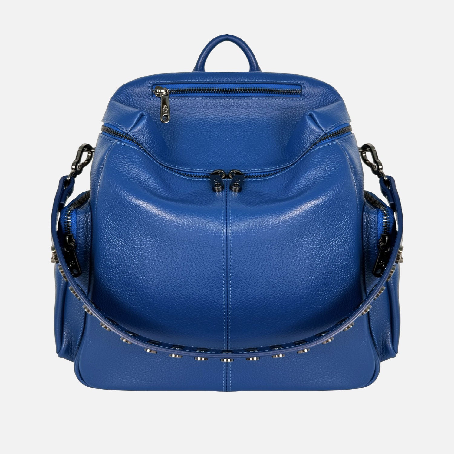 Zaino Saray Pelle Martellata Blu Cobalto Dark