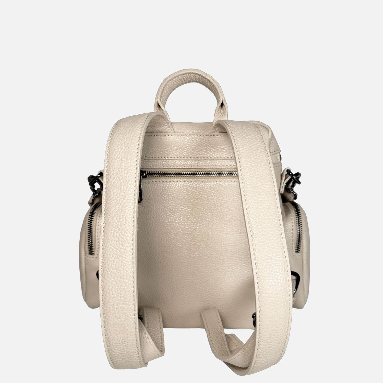 Zaino Saray Midi Burro Pelle Martellata Dark