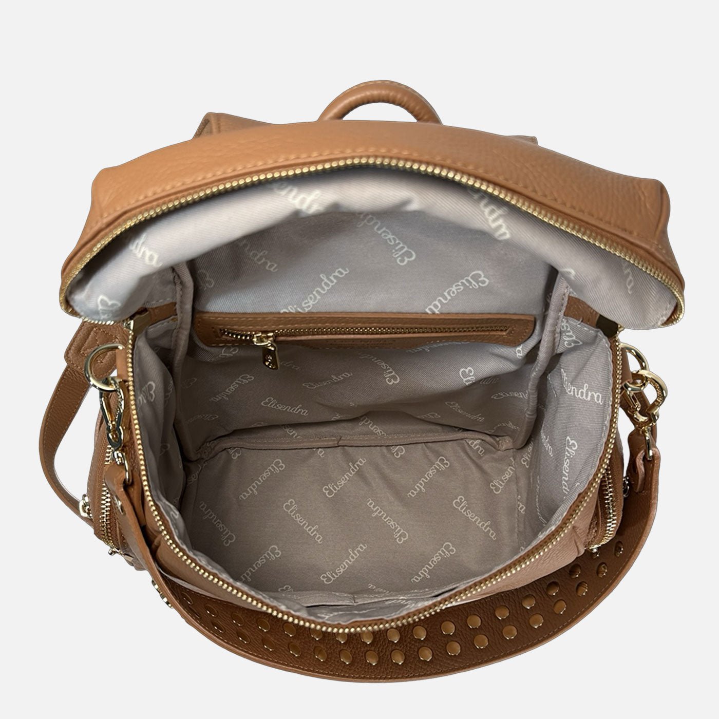 Zaino Saray Toffee Pelle Martellata Oro SPEDIZIONE DAL 04/05 - Elisendra®