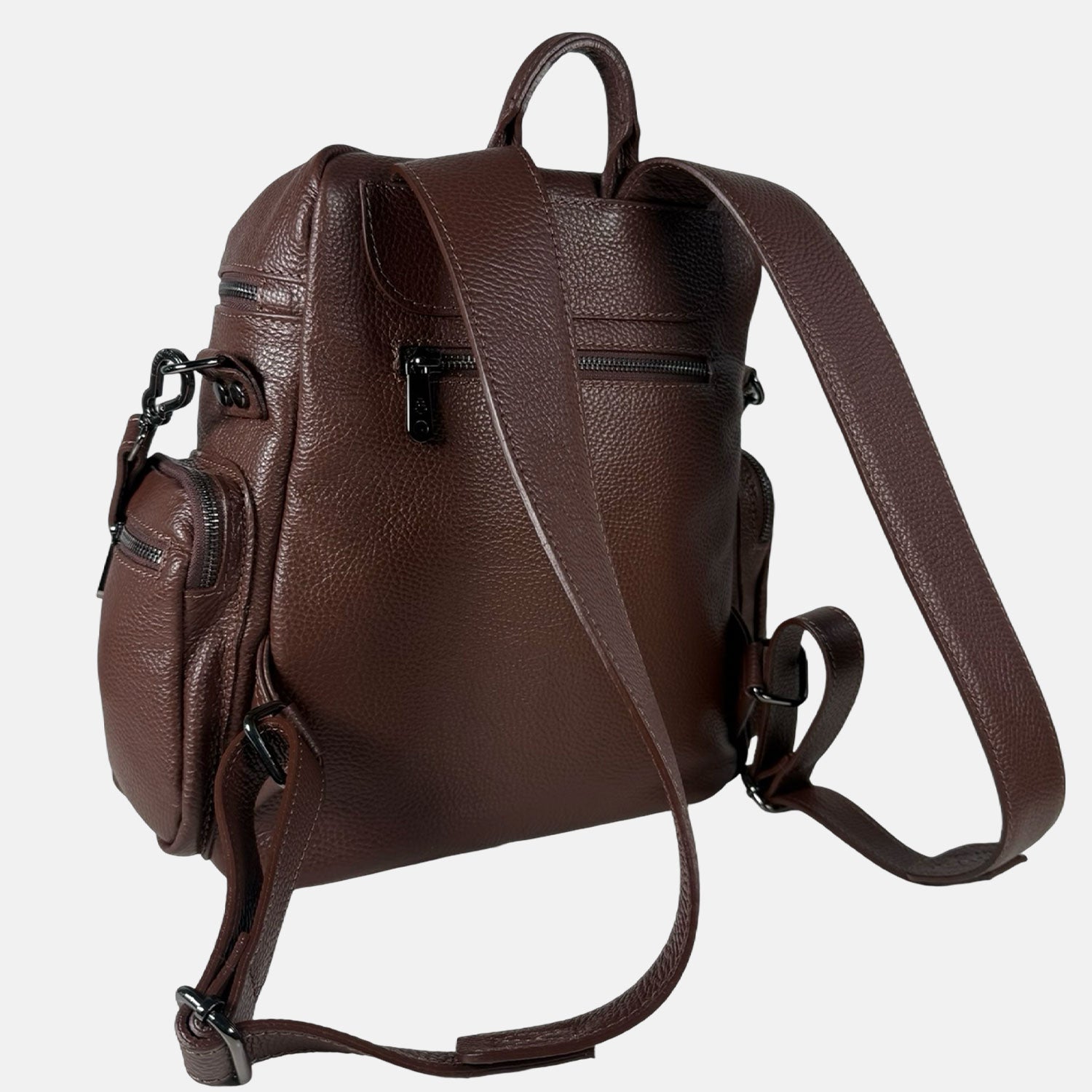 Zaino Saray Cioccolato Pelle Martellata Dark