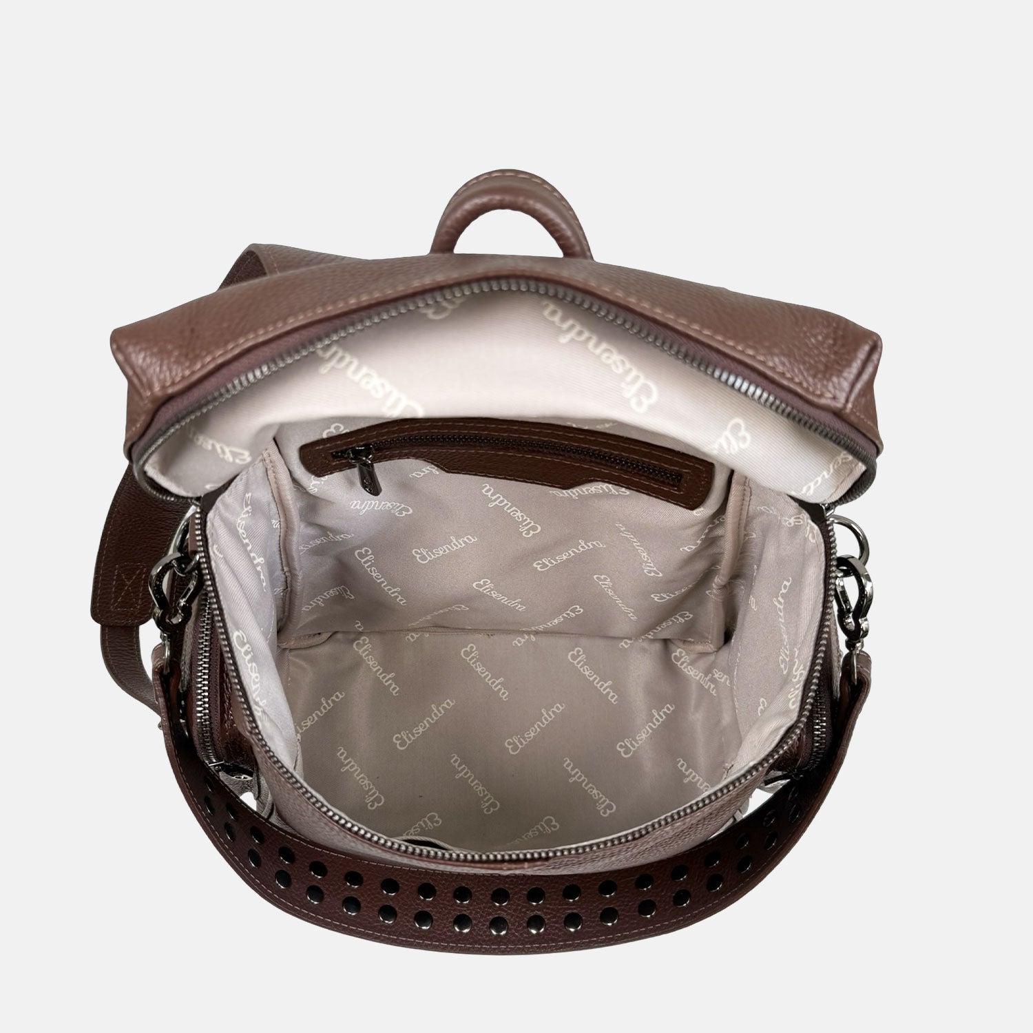 Zaino Saray Cioccolato Pelle Martellata Dark
