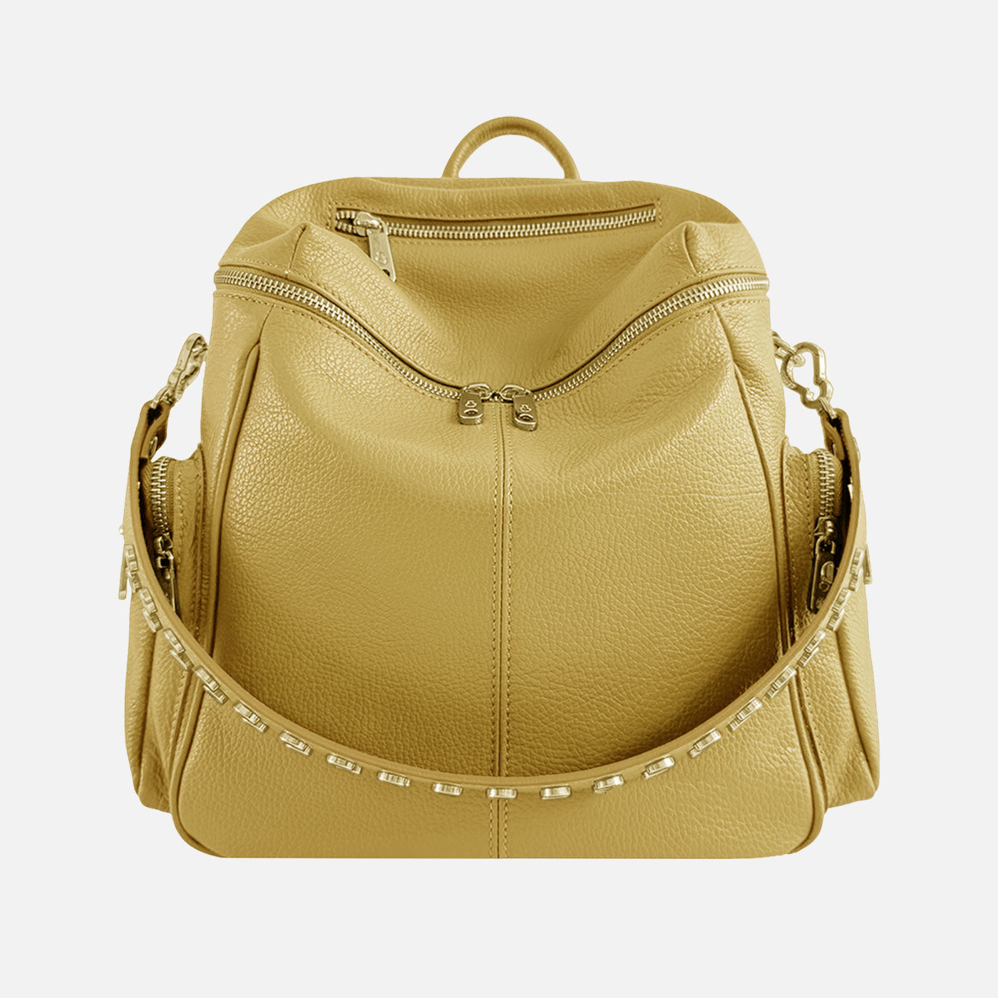 Zaino Saray Deserto Pelle Martellata Oro