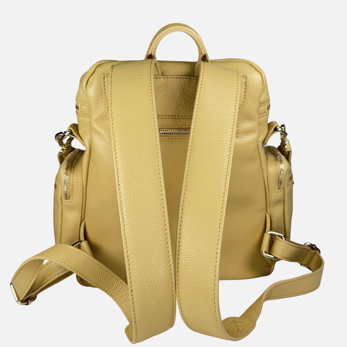Zaino Saray Deserto Pelle Martellata Oro