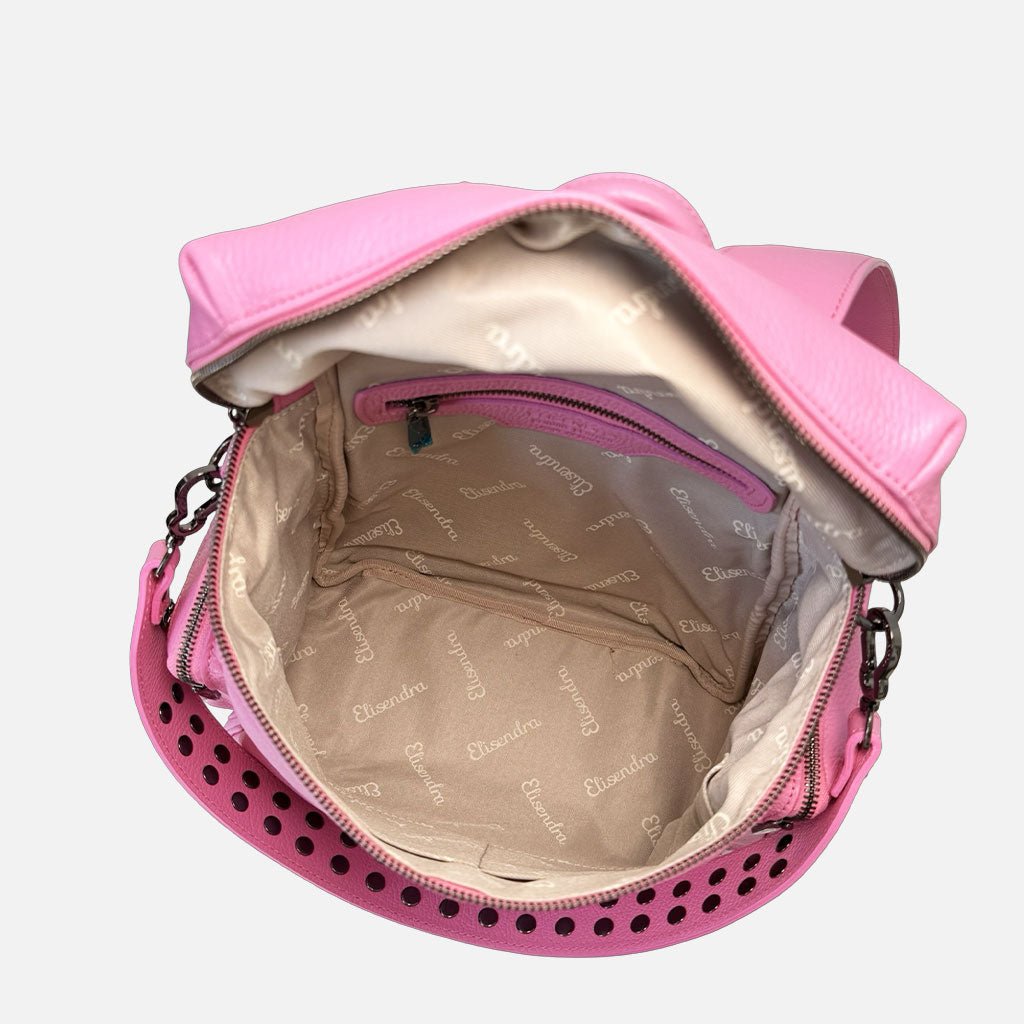 Zaino Saray Cotton Candy Pelle Martellata Dark - Elisendra®