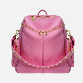 Zaino Saray Cotton Candy Pelle Martellata Oro