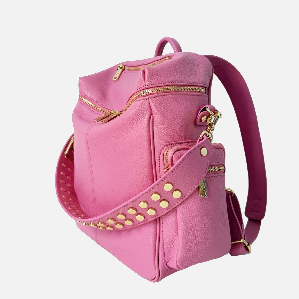 Zaino Saray Cotton Candy Pelle Martellata Oro - Elisendra®