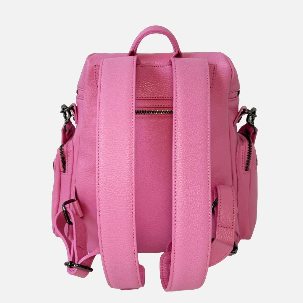 Zaino Saray Cotton Candy Pelle Martellata Dark - Elisendra®