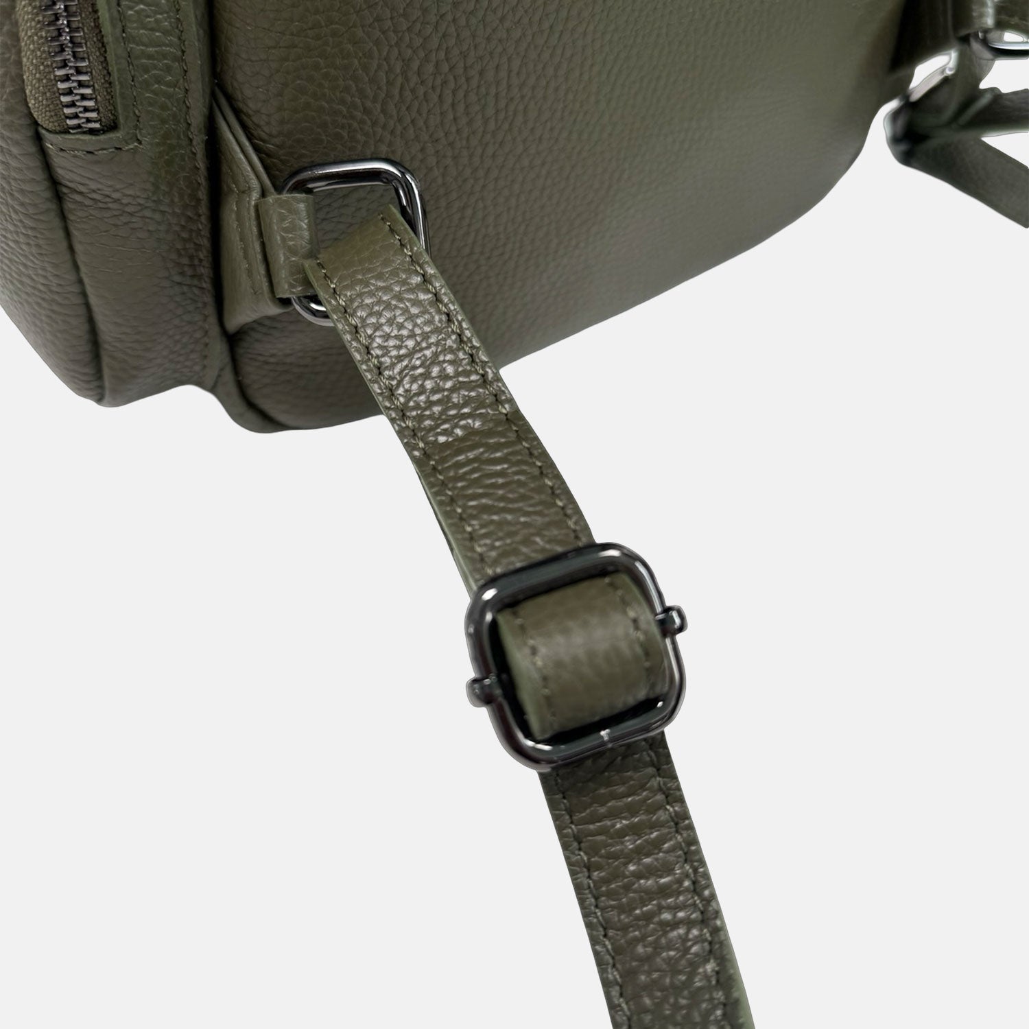 Zaino Saray Midi Bosco Pelle Martellata Dark