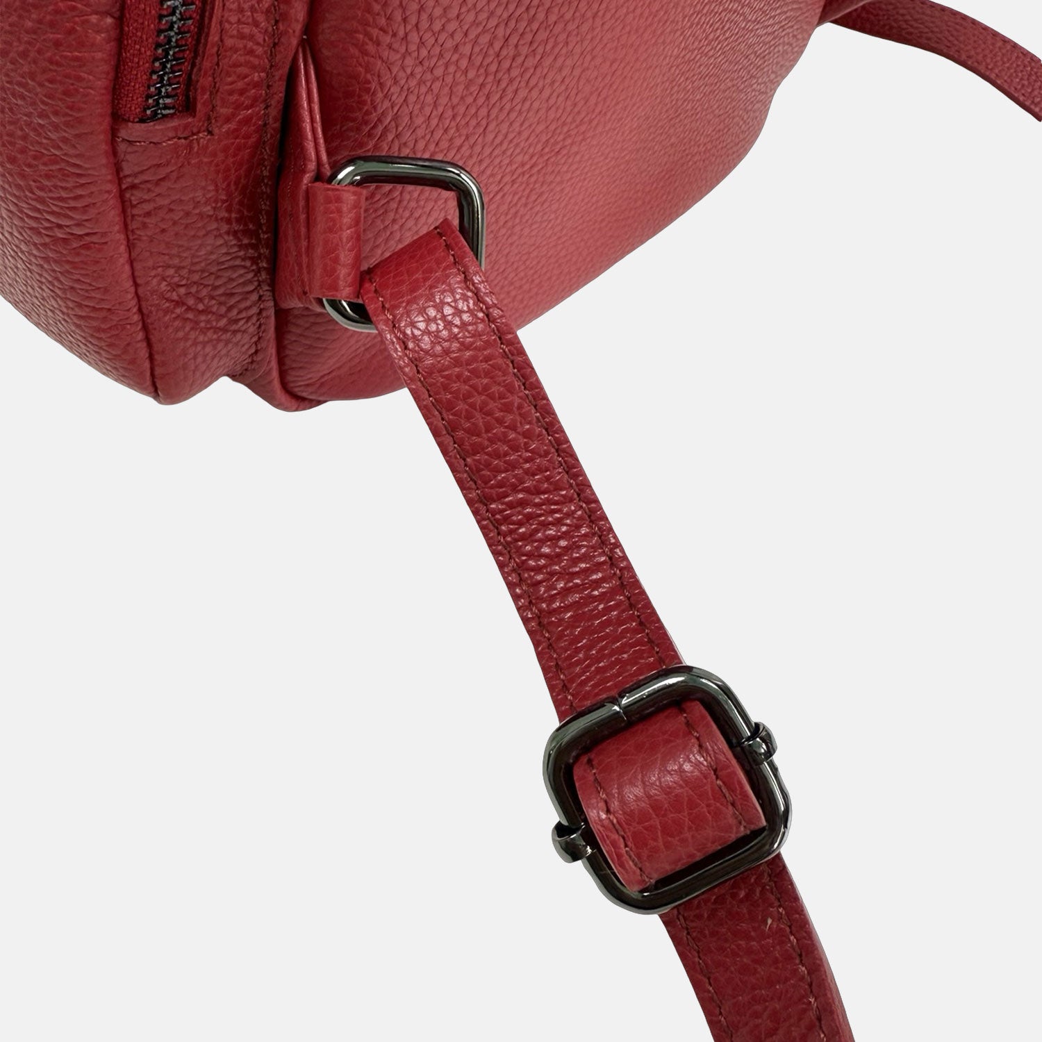 Zaino Saray Midi Ciliegia Pelle Martellata Dark