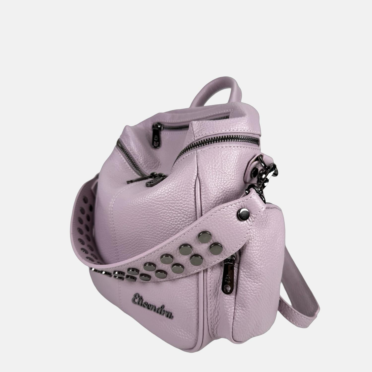 Saray Midi Lavanda Pelle Martellata Dark
