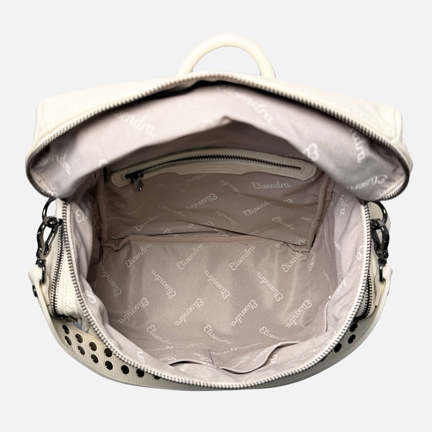 Zaino Saray Pelle Martellata Milk Dark