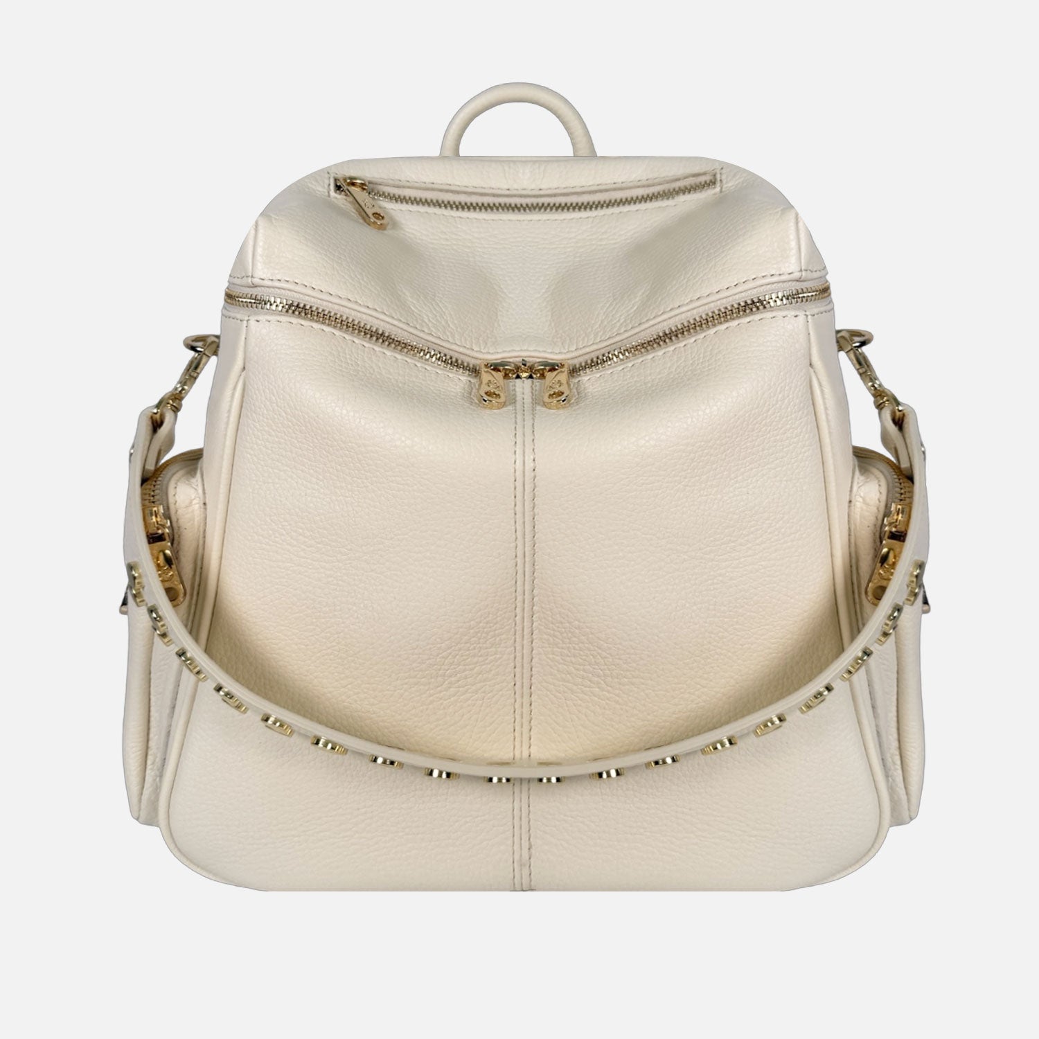 Zaino Saray Pelle Martellata Milk Oro