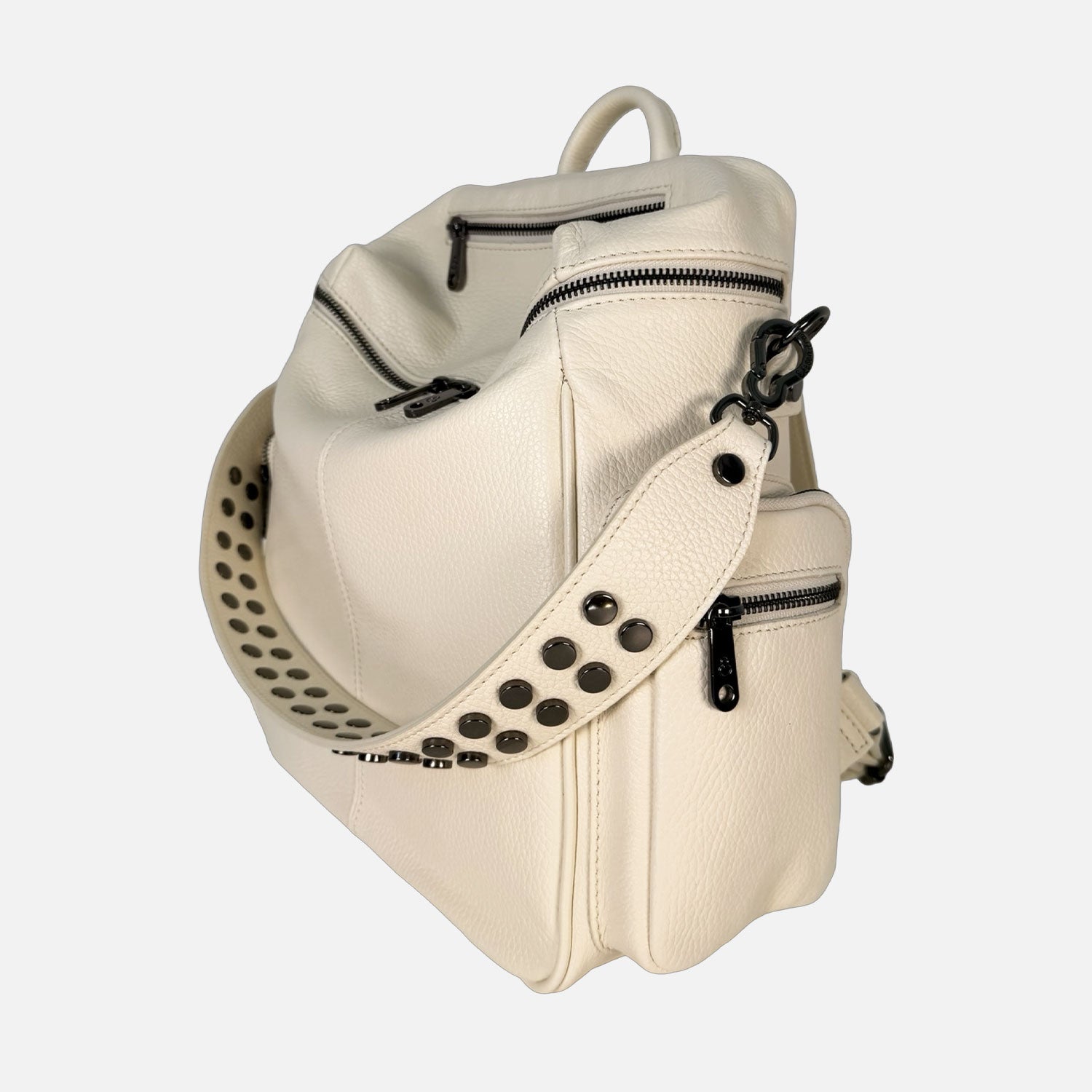 Zaino Saray Pelle Martellata Milk Dark