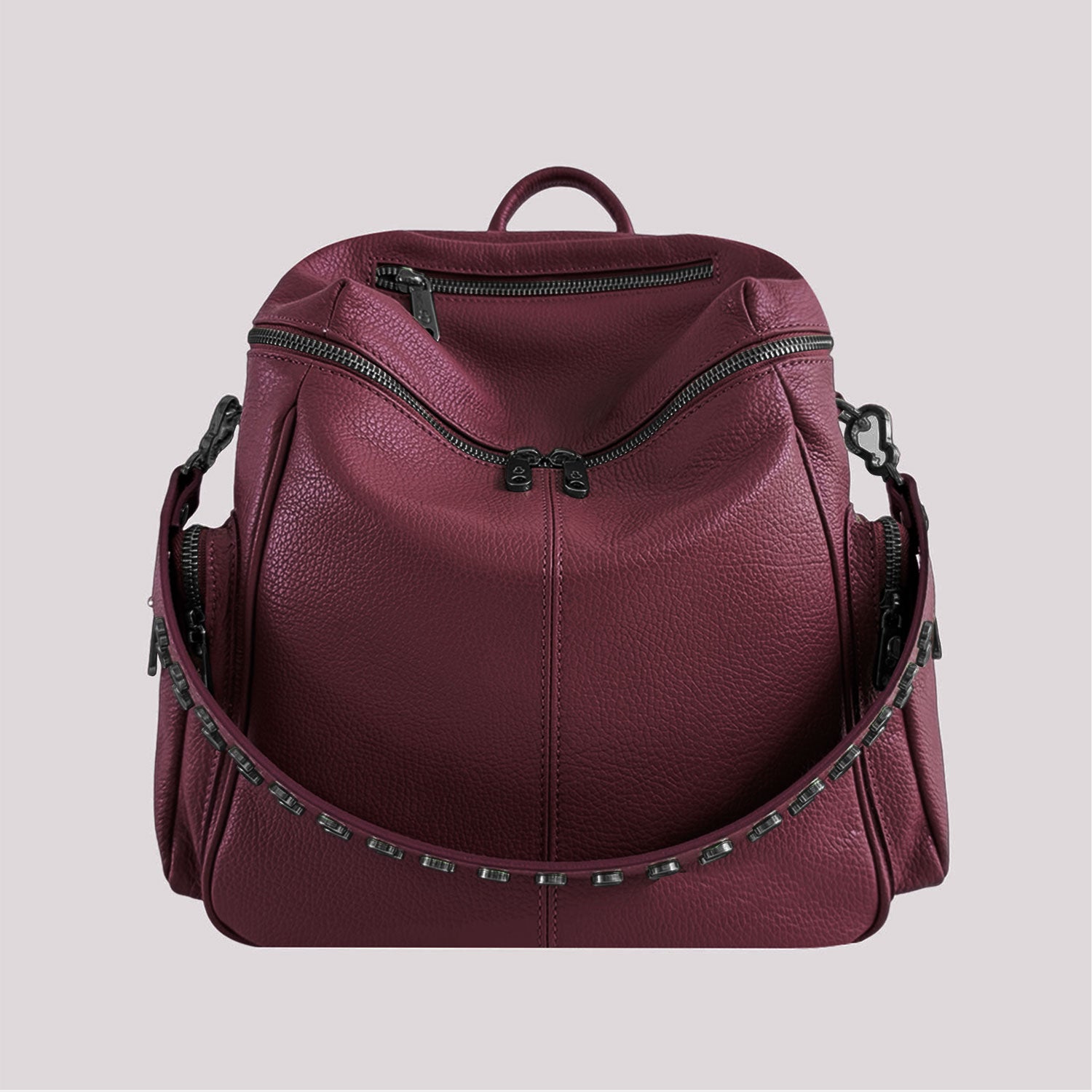 Zaino Saray Vinaccia Pelle Martellata Dark