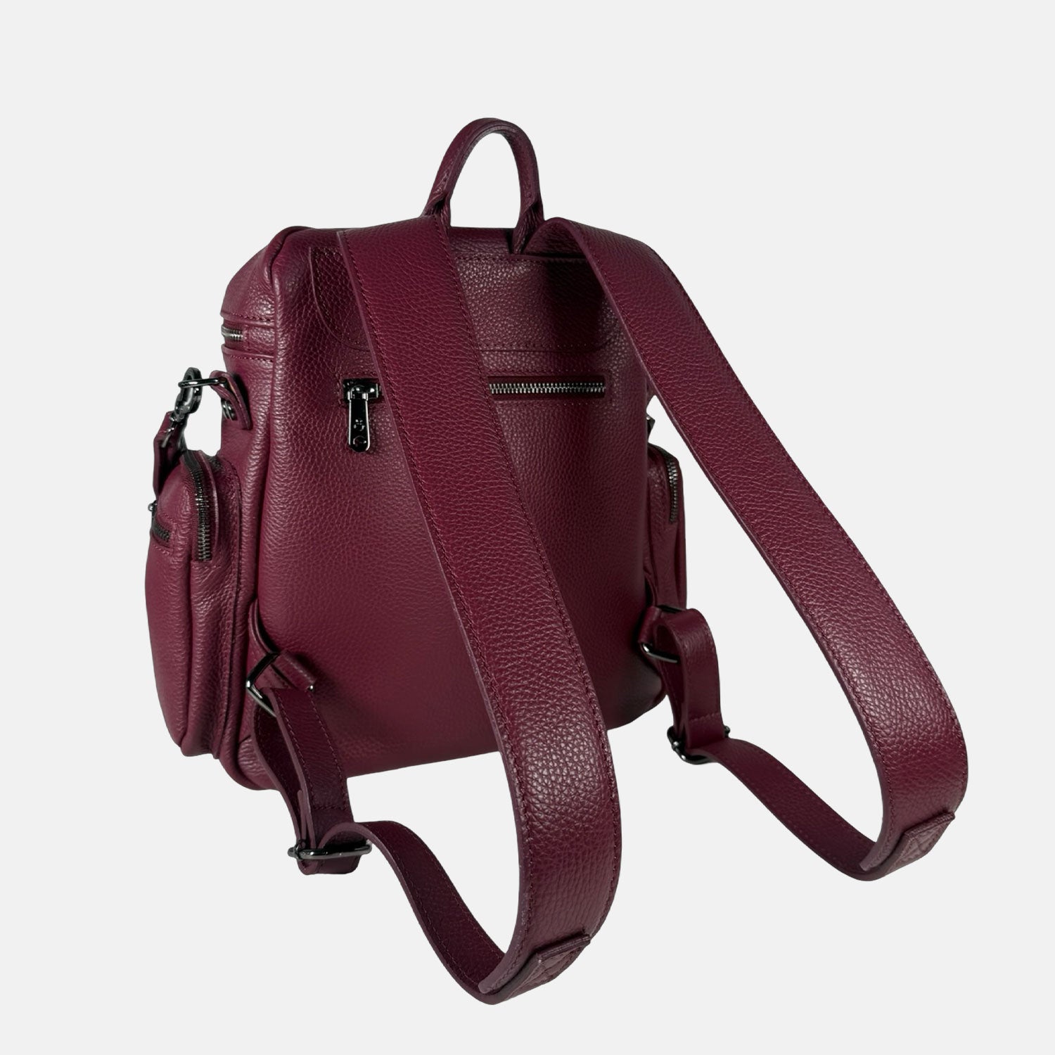 Zaino Saray Vinaccia Pelle Martellata Dark