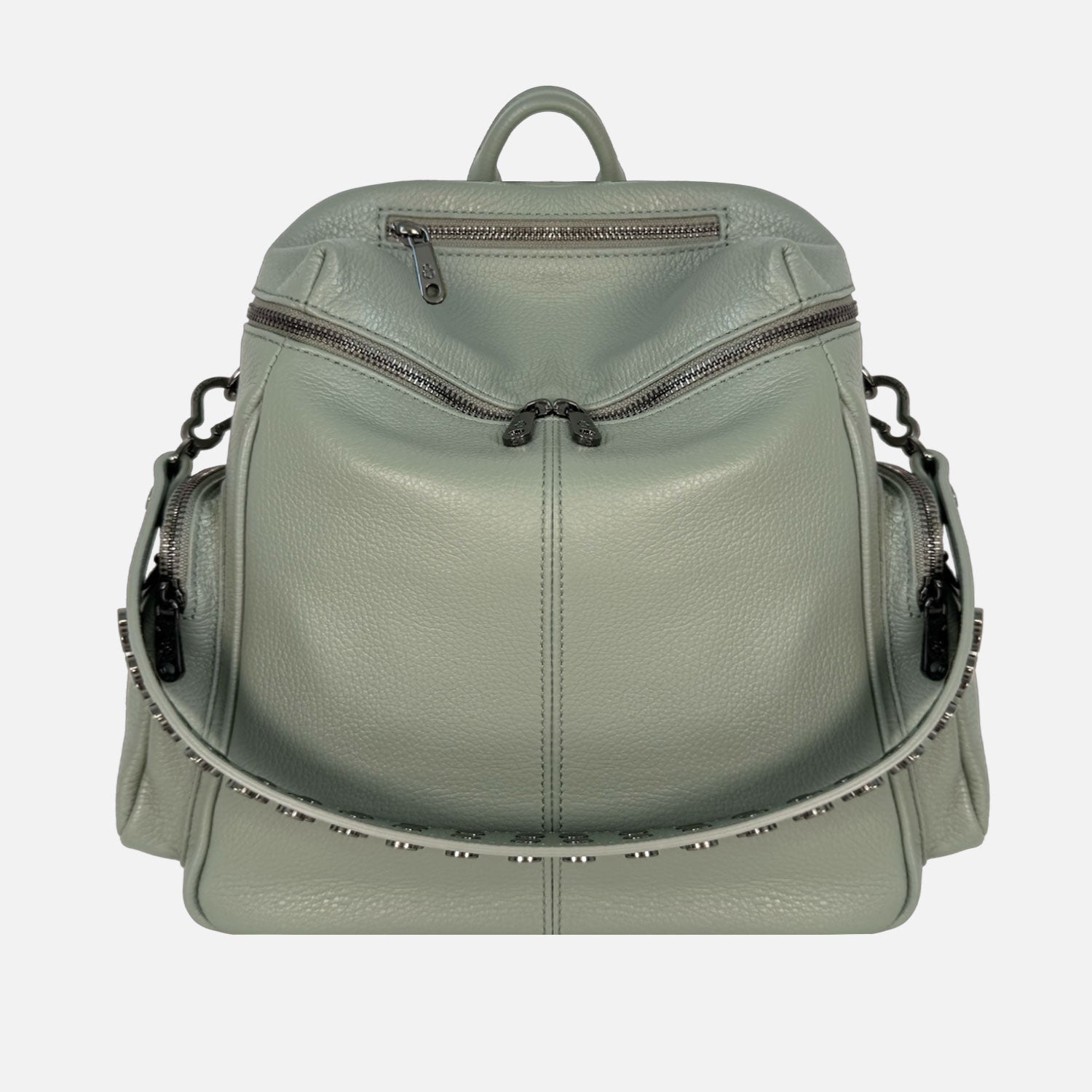 Zaino Saray Pelle Martellata Salvia Dark