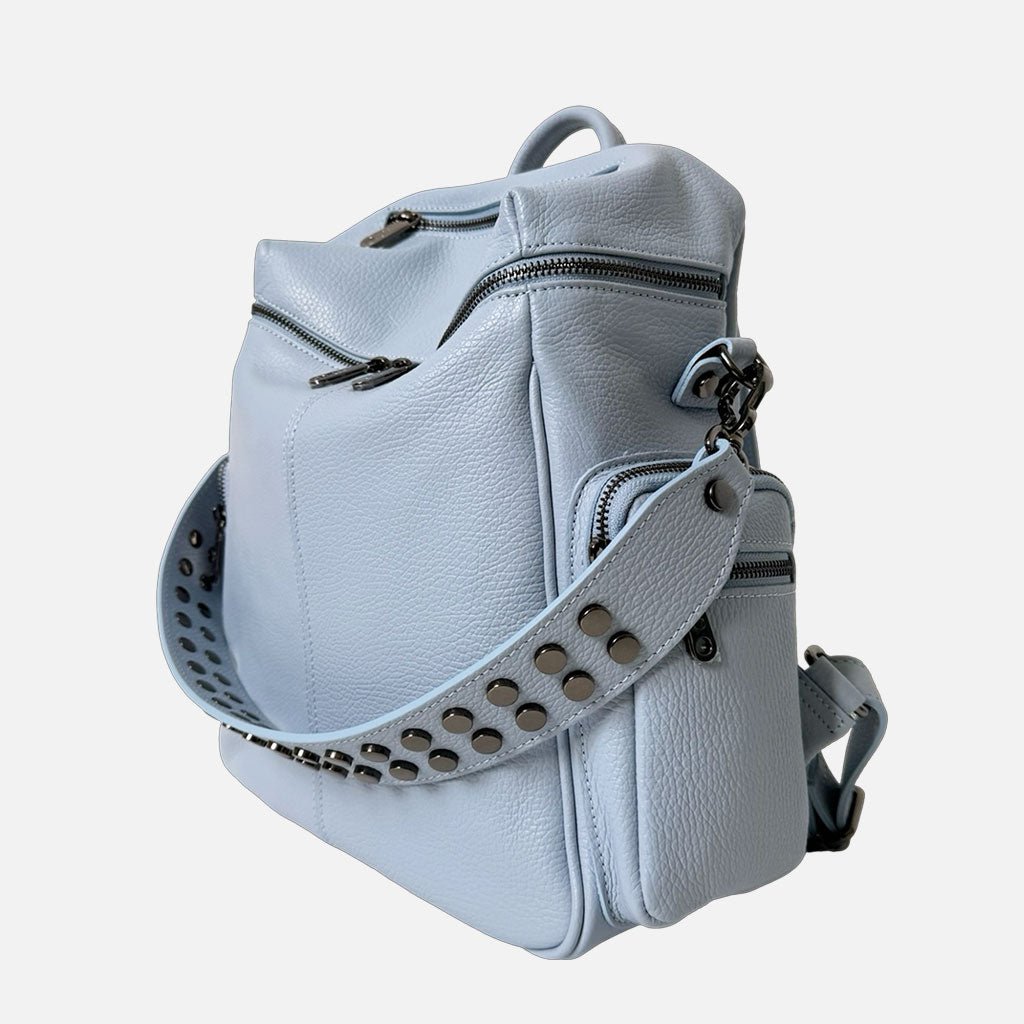Zaino Saray Sky Pelle Martellata Dark - Elisendra®