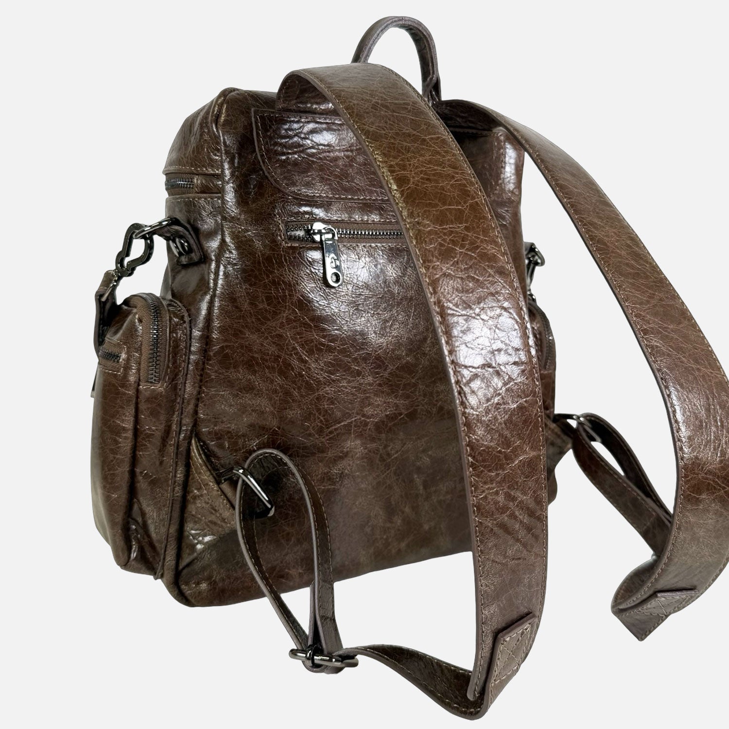 Zaino Saray Granito Pelle Vintage Dark SPEDIZIONE DAL 04/12