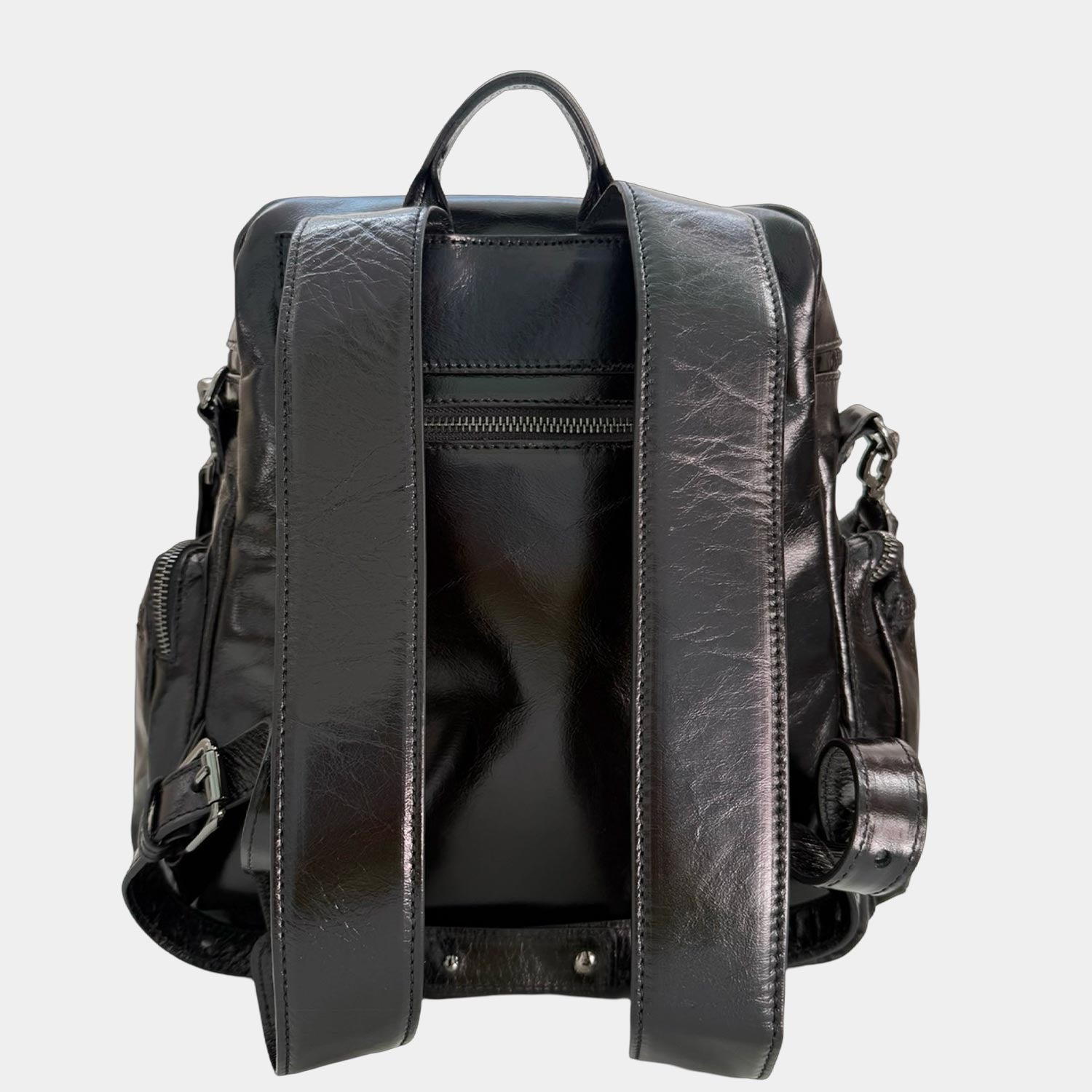 Saray Carbon Backpack Smooth Leather Dark 