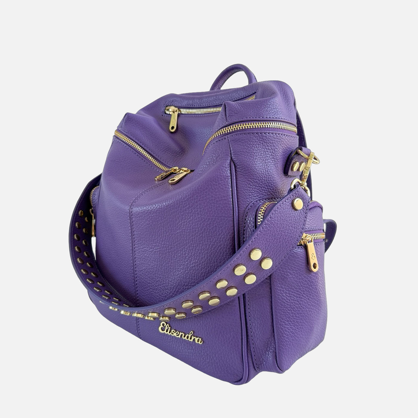 Zaino Saray Giglio Pelle Martellata Oro
