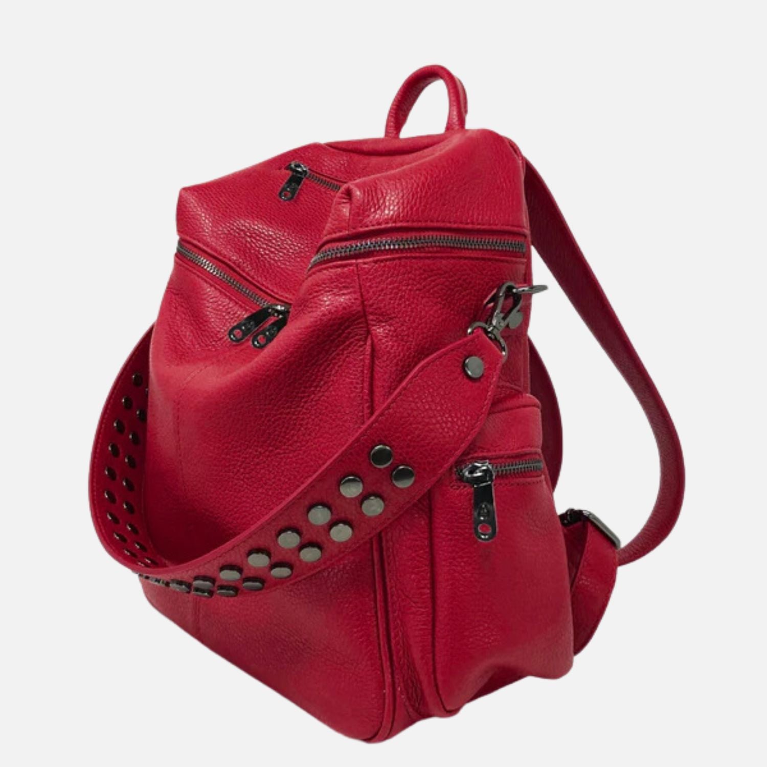 Saray Cherry – Backpack – Textured Leather – 2023