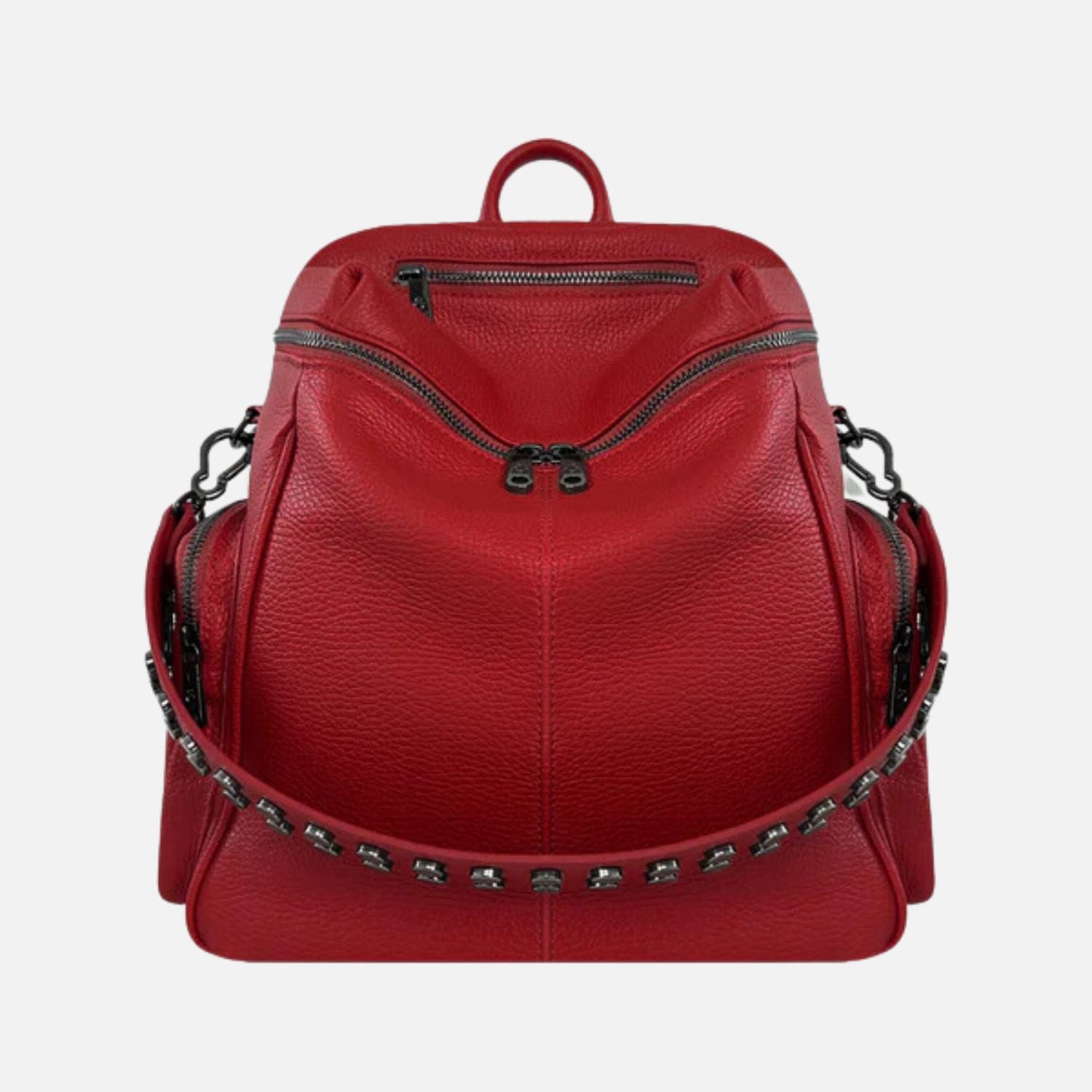 Saray Cherry – Backpack – Textured Leather – 2023