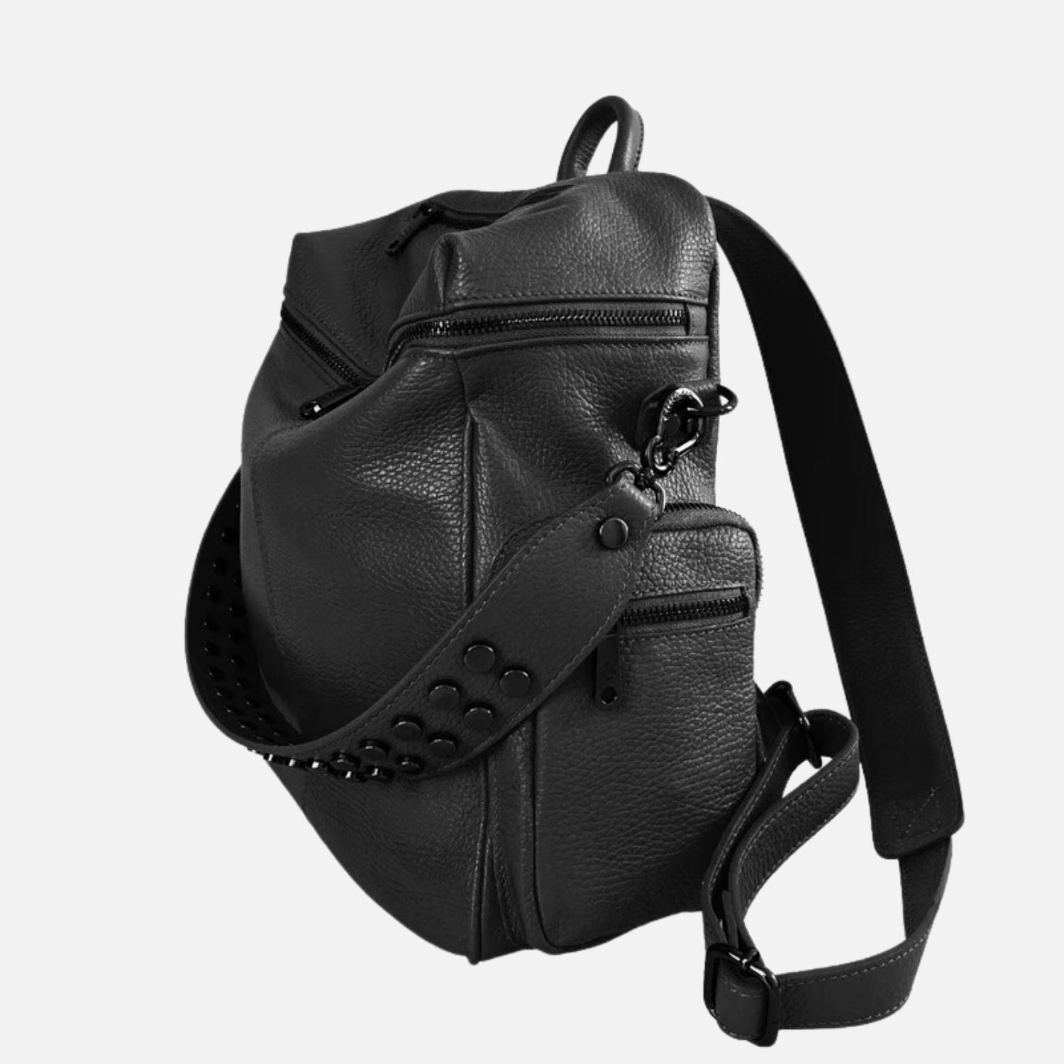 Saray Black – Backpack – Textured Leather – 2023