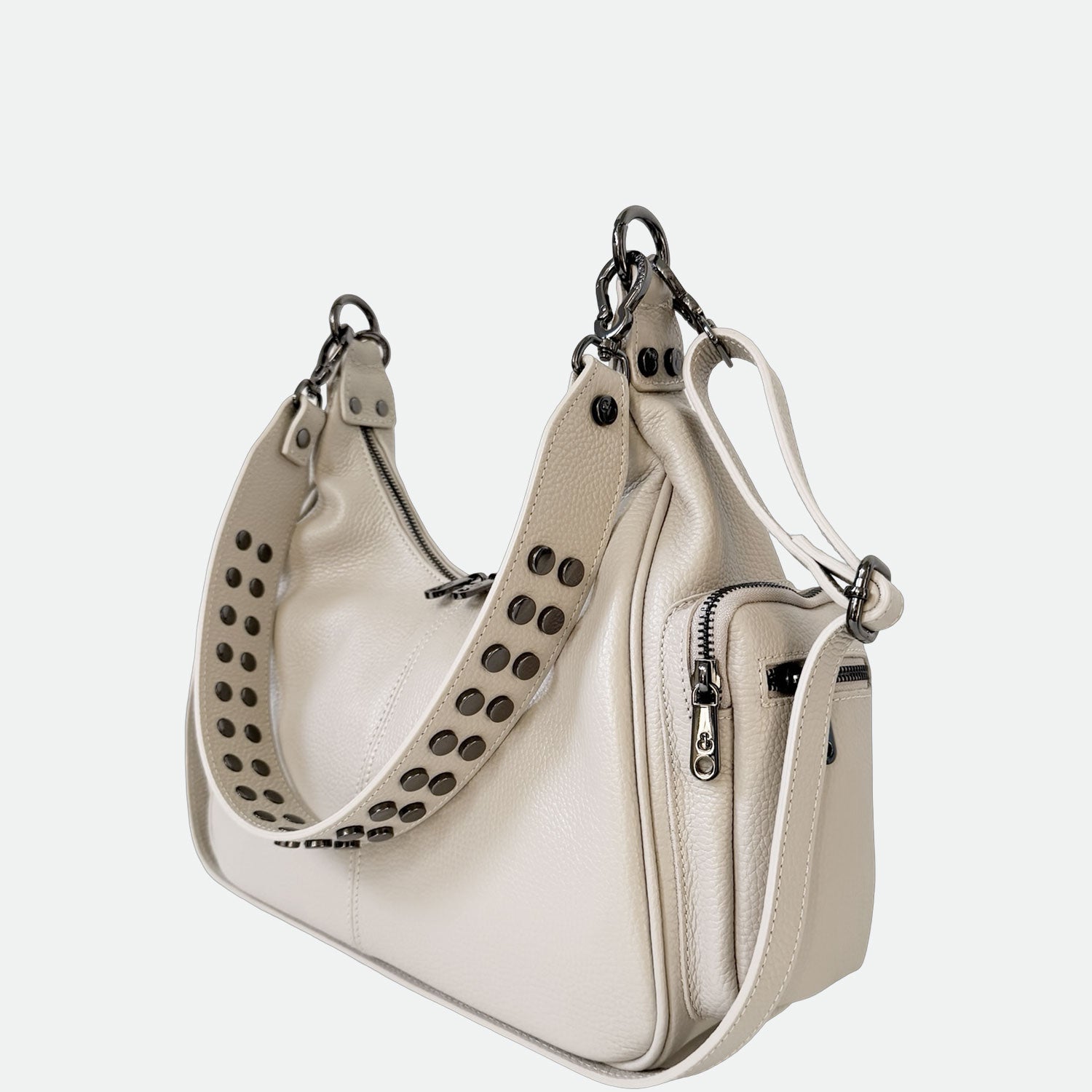 Borsa a spalla Saray Mia Burro Pelle Martellata Dark