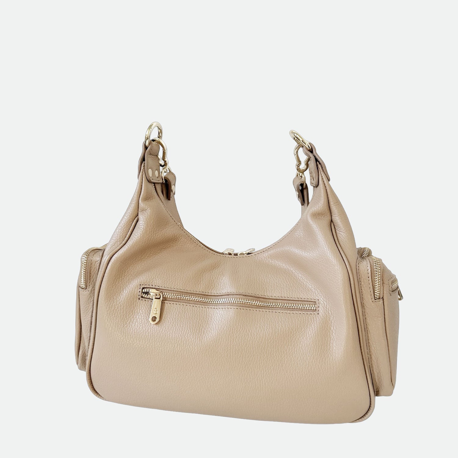 Borsa a spalla Saray Mia Savana Pelle Martellata Oro