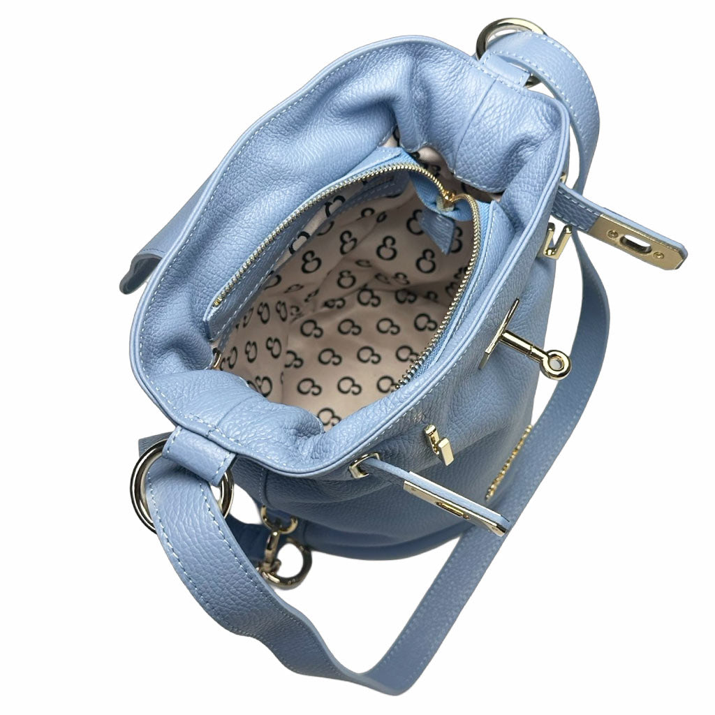 Dawn Blue Gold Hammered