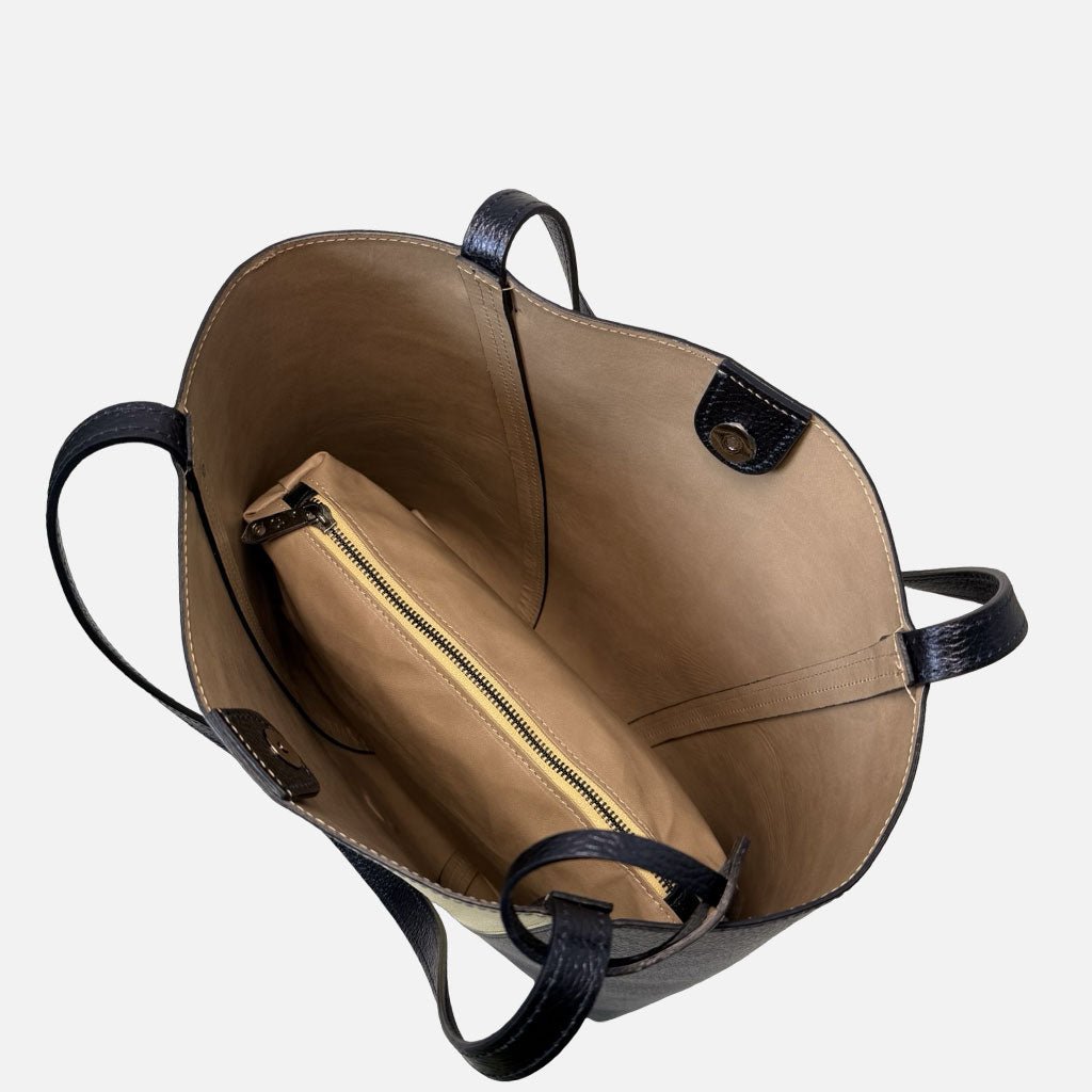 Borsa a Sacca Élodie Moonlight Pelle Martellata Dark - Elisendra®