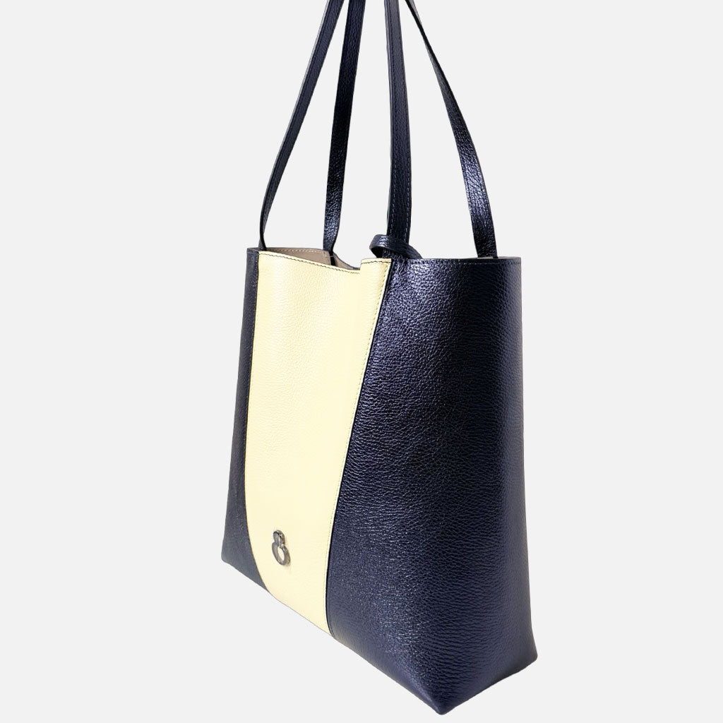 Borsa a Sacca Élodie Moonlight Pelle Martellata Dark - Elisendra®