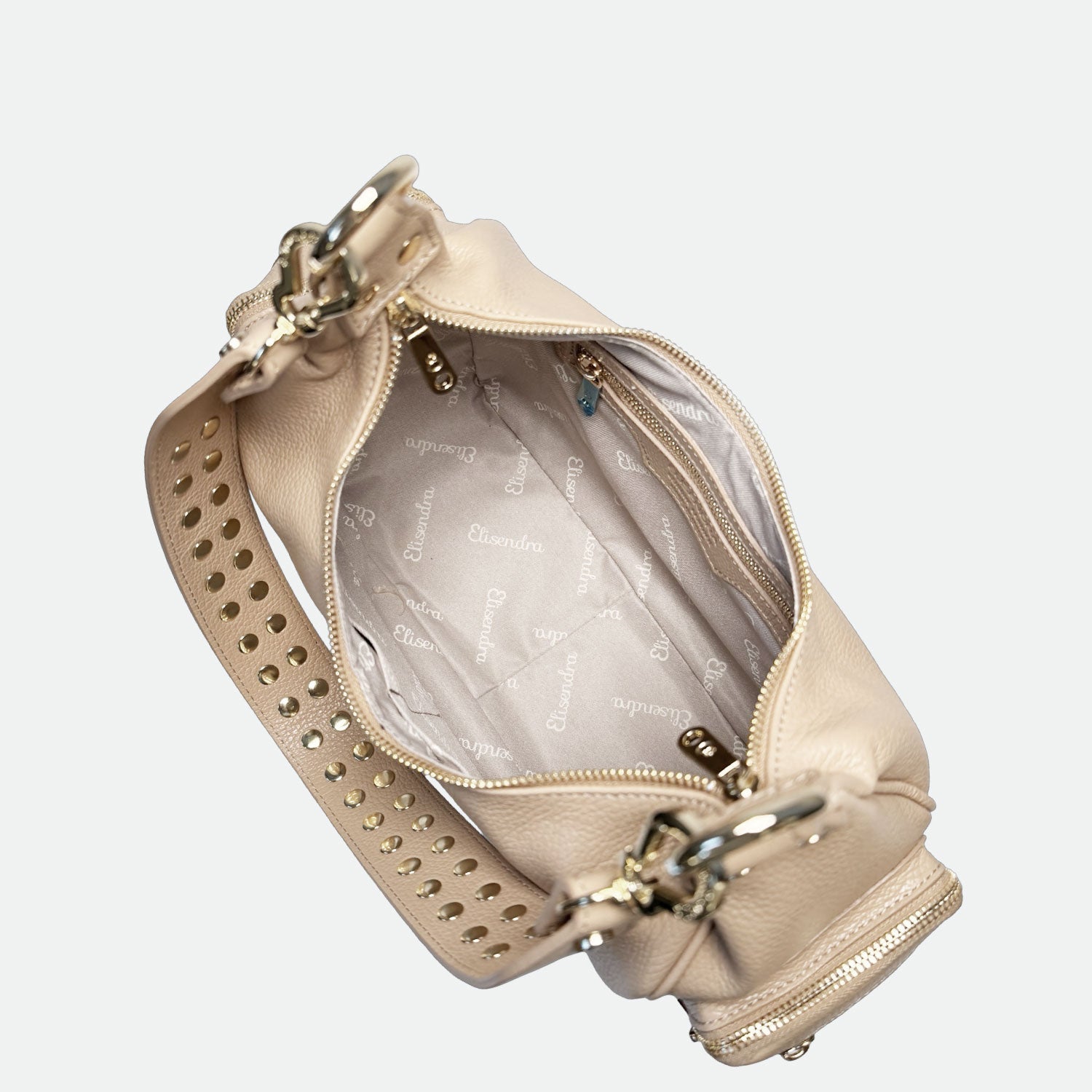 Borsa a spalla Saray Mia Savana Pelle Martellata Oro