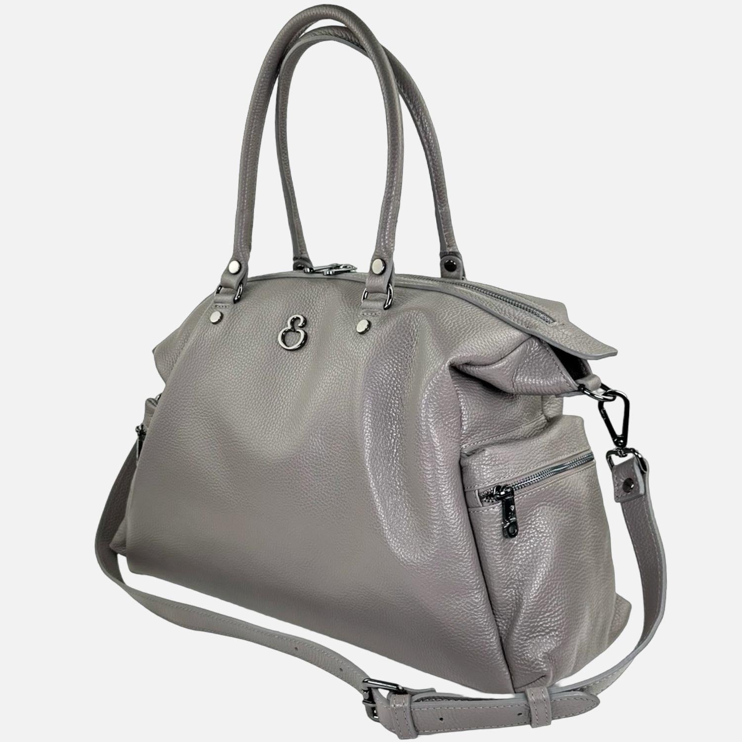 Shopper Stella Smoke Pelle Martellata Dark