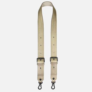 Tracolla 120 cm Jackie Platino Pelle Opaca Dark