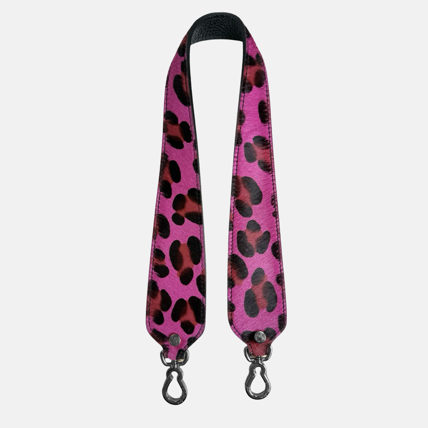 Tracolla 70 cm Nero Cavallino Fucsia Dark